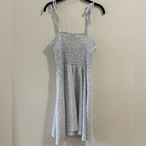SHEIN White Dress with Black Dots - Picture 1 of 2